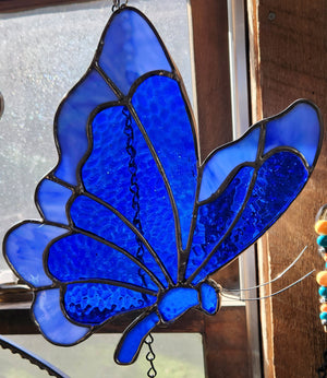 Butterfly - Blue Stained Glass Butterfly