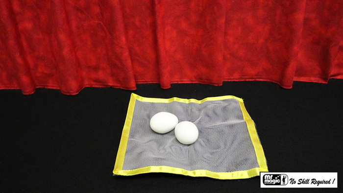 Ultimate Egg Bag Comedy Magic Trick Mesh + 2 Wooden Eggs Appearing