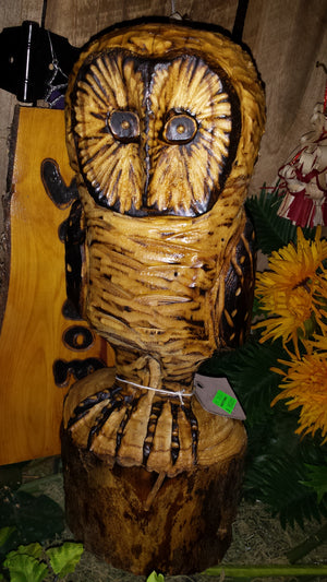 Chainsaw Carved Barn Owl Small