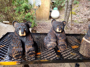 Chainsaw Carved Sitting Bear Small