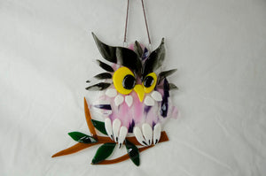 Fused Glass Festive Owl at Make It Magic