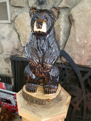 Chainsaw Carved Standing Bear