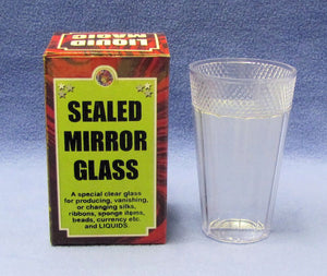 Sealed Mirror  Glass - Liquid with Silk Magic Trick